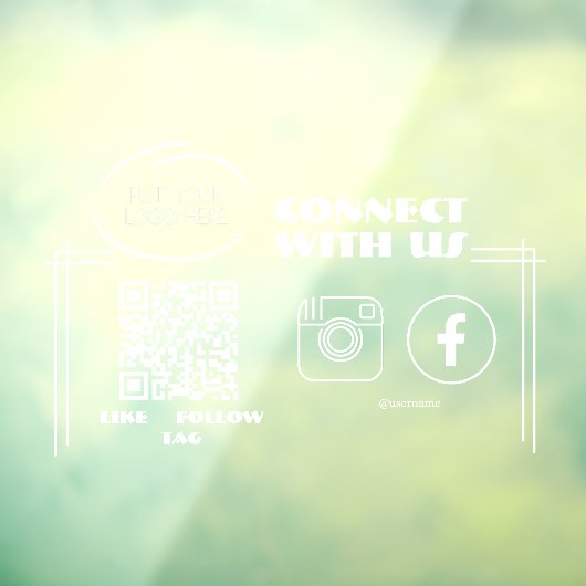 Instagram後を追のQrコードウィンドウモダンの固定 ウィンドウサイン (シート3)