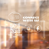 Instagram後を追のQrコードウィンドウモダンの固定 ウィンドウサイン (シート2)