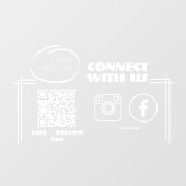 Instagram後を追のQrコードウィンドウモダンの固定 ウィンドウサイン (シート)