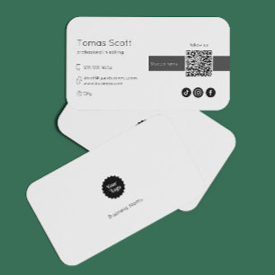 Instagram後を追のQrコードブラック 名刺