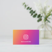 Instagram後を追のQrコードプロモーションモダン 名刺 (スタンド正面)