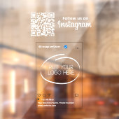 Instagram後を追のQrコードホワイト ウィンドウサイン (シート2)