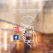 Instagram後を追のQrコードホワイト ウィンドウサイン (シート2)