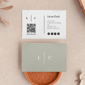 Instagram後を追のQrコードモダンミニマルトレンディー 名刺