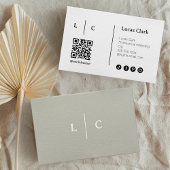 Instagram後を追のQrコードモダンミニマルトレンディー 名刺