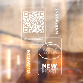 Instagram後を追のQrコードモダン ウィンドウサイン (シート2)