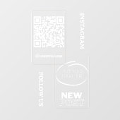 Instagram後を追のQrコードモダン ウィンドウサイン (シート)