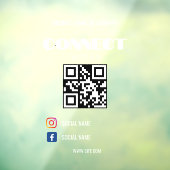 Instagram後を追のQrコーモダンド透明勝ち ウィンドウサイン (シート3)