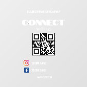 Instagram後を追のQrコーモダンド透明勝ち ウィンドウサイン (シート)