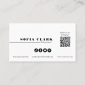 Instagram後を追のSNSアイコンモダンはっきりした 名刺 (裏面)