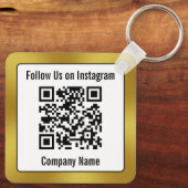 Instagram後を追ビジネスQRコードテンプレート キーホルダー (裏面)