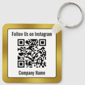 Instagram後を追ビジネスQRコードテンプレート キーホルダー (裏面)