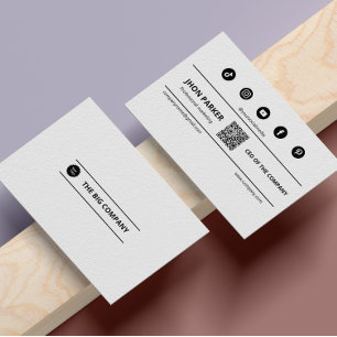 Instagram後を追米国Qrコードクリーンシンプル白 名刺