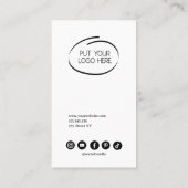 Instagram後を追 Us Qrコードロゴを白に追加 名刺 (裏面)