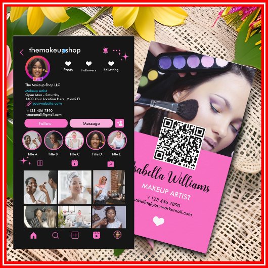 Instagram接続QRコード 名刺