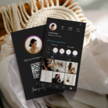 Instagram暗いテーマQRコード7写真ソーシャルメディア