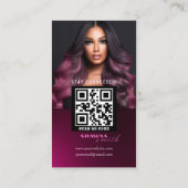 Instagram暗いテーマQRコード7写真ソーシャルメディア 名刺 (裏面)
