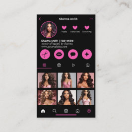 Instagram暗いテーマQRコード7写真ソーシャルメディア 名刺