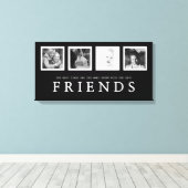 Instagram最高のの4枚の写真を持つ友だち キャンバスプリント (インサイチュ (ウッドフロア))