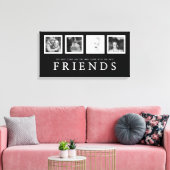 Instagram最高のの4枚の写真を持つ友だち キャンバスプリント (インサイチュ (リビング))