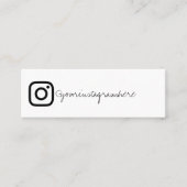 instagram社会的な媒体の白黒の名刺 スキニー名刺 (正面)