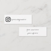 instagram社会的な媒体の白黒の名刺 スキニー名刺 (正面/裏面)