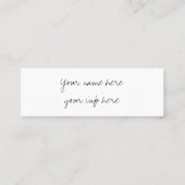 instagram社会的な媒体の白黒の名刺 スキニー名刺 (裏面)