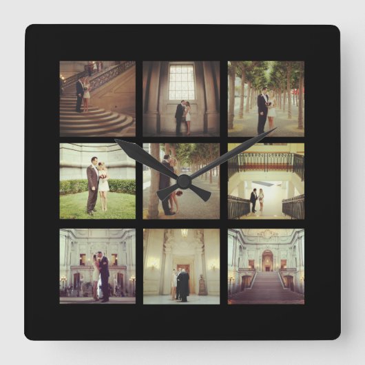instagram結婚の時計 スクエア壁時計 (正面)