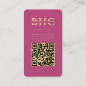 Instagram美容師ピンクインスタグラムモダン 名刺 (裏面)