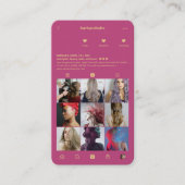 Instagram美容師ピンクインスタグラムモダン 名刺 (正面)