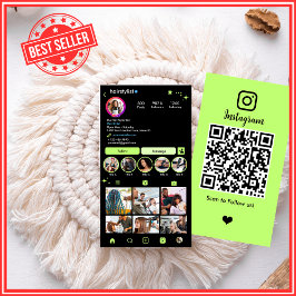 Instagram美容師ライムQRコードソーシャルメディア 名刺