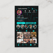 Instagram美容師理容師ショップスキャンして接続 名刺 (正面)