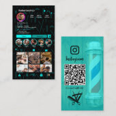 Instagram美容師理容師ショップConnect with Us 名刺 (正面/裏面)