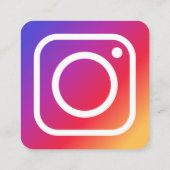 Instagram購入メモ感謝していの販促 スクエア名刺 (裏面)