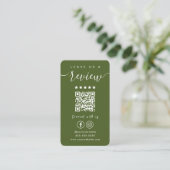 Instagram離れのFacebook Moss Greenのレビュー 名刺 (スタンド正面)