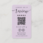 Instagram離れのFacebook QRコードのレビュー 名刺 (正面)