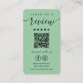 Instagram離れのFacebook QRコードのレビュー 名刺 (正面)