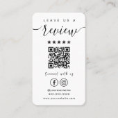 Instagram離れのFacebook QRコードホワイトのレビュー 名刺 (正面)