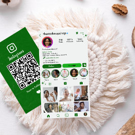Instagram カスタム グリーンQRコード | ソーシャルメディア 名刺