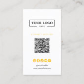 Instagram スキャンで接続 QR コード 黄色 名刺 (裏面)