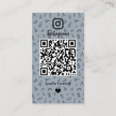 Instagram ネイルサロン ダスティブルー | ソーシャルメディアQR 名刺 (裏面)