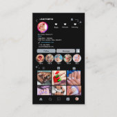 Instagram ネイルサロン ダスティブルー | ソーシャルメディアQR 名刺 (正面)