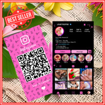 Instagram ネイルサロン ピンク | ソーシャルメディアQRコード
