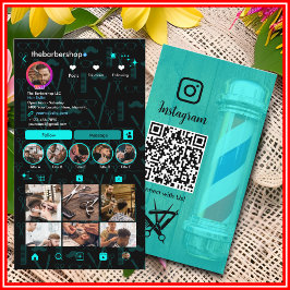 Instagram ヘアスタイリスト バーバーショップ スキャンで接続 名刺