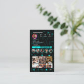 Instagram ヘアスタイリスト バーバーショップ スキャンで接続 名刺 (スタンド正面)