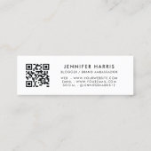 Instagram モダン Qrコード スキニー名刺 (裏面)