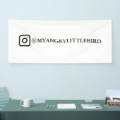 Instagram 名前 2.5x6ft プロモーション バナー 横断幕 (トレードショー)