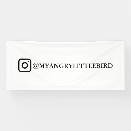 Instagram 名前 2.5x6ft プロモーション バナー 横断幕 (横)