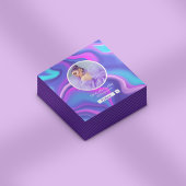 Instagram 後を追 Meフォトウォーターカラーホログラム スクエア名刺