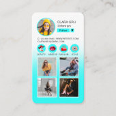 Instagram 後を追 Meフォトグリッドホログラフィックデザイン 名刺 (正面)